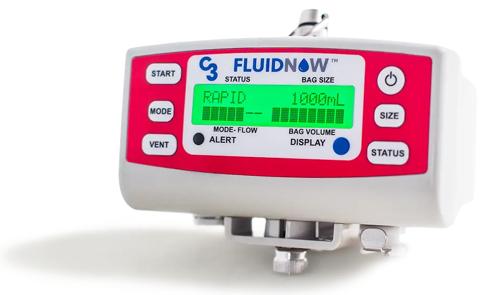 FluidNow automated rapid volume infuser on white background